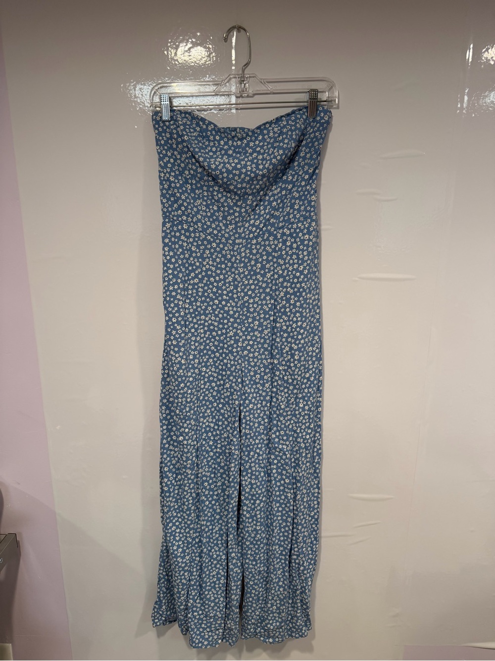 Blue Floral Strapless American Eagle‎ Jumpsuit